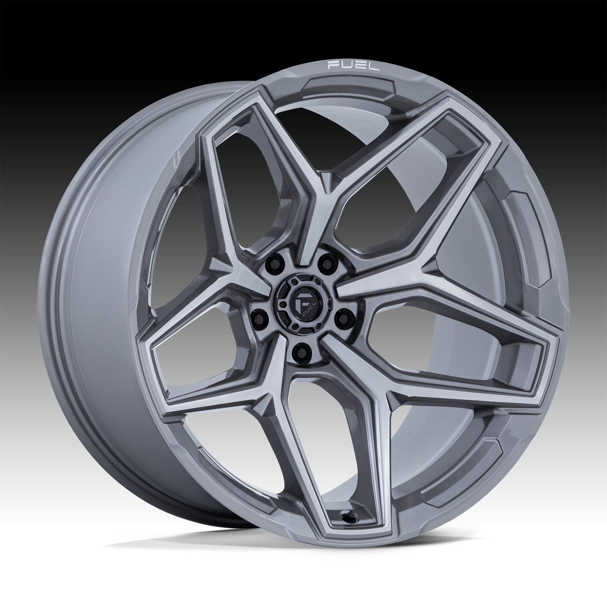 Fuel Flux Fc Ax Lug Brushed Platinum Custom Truck Wheels Flux